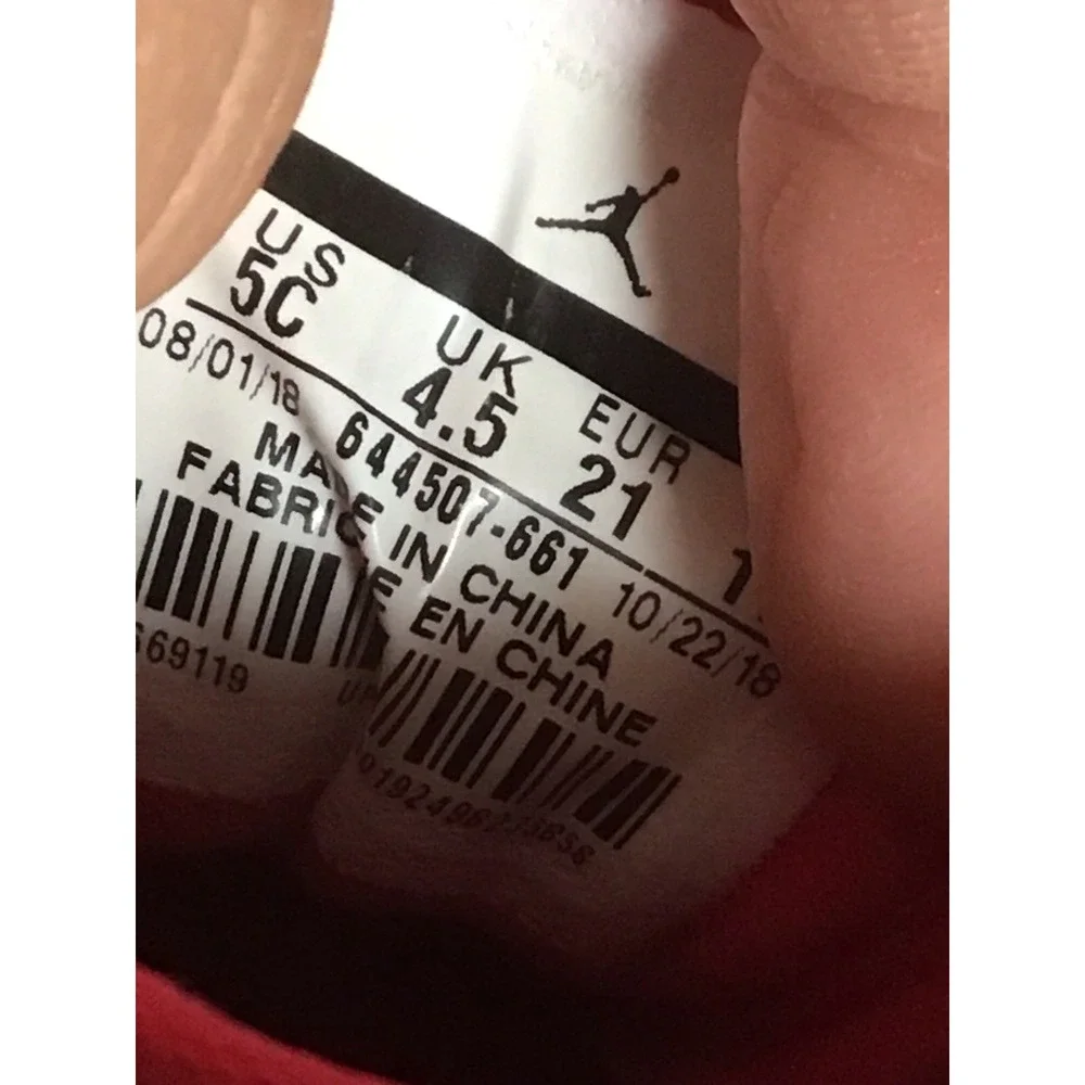 Jordan 1 Mid Shoes Infant 5C Baby Toddler Very Berry Rush Sneakers 644507-661